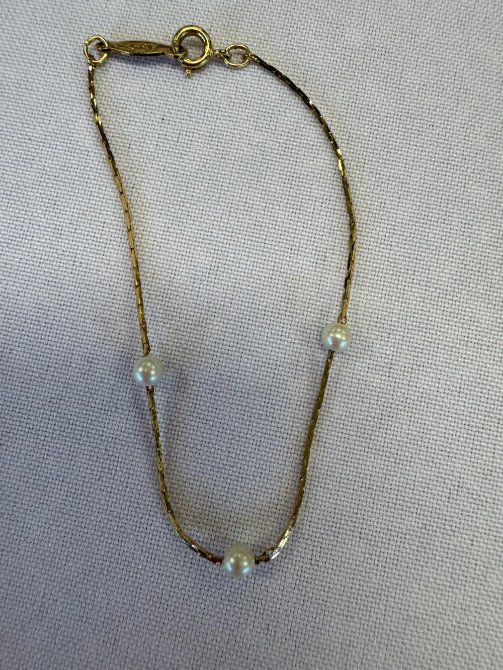 Napier Pearl Bracelet Gold Vintage